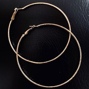💗 Ultima X Large Gold Hoop Earrings NEW